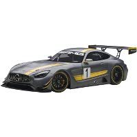 1:18 メルセデス AMG GT3 プレゼンテーションカー グレー / イエロー ストライプ