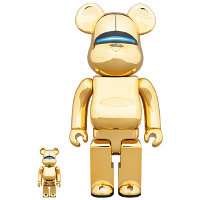 BE@RBRICK SORAYAMA SEXY ROBOT GOLD 100％ & 400％