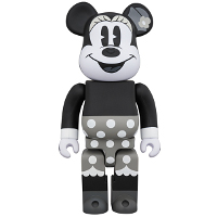 BE@RBRICK MINNIE MOUSE B&W Ver 400％