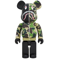 BE@RBRICK BAPE(R) CAMO SHARK 1000％ GREEN