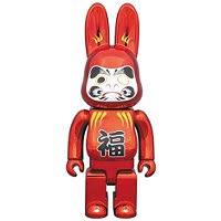 ベアブリック R@BBRICK 達磨 赤メッキ 400％