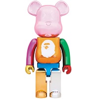 BE@RBRICK 1000％ A BATHING APE 25th ANNIV MULTI COLOR