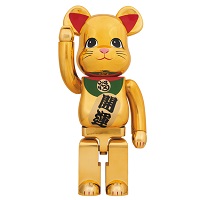 BE@RBRICK 招き猫 金メッキ 参 1000％