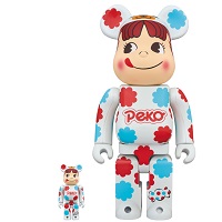 BE@RBRICK 着ぐるみ ペコちゃん ミルキー 白メッキ 100％ & 400％