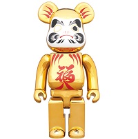 BE@RBRICK 達磨 金メッキ 福入 400％