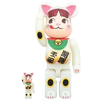 BE@RBRICK 招き猫 ペコちゃん 蓄光 100％ & 400％
