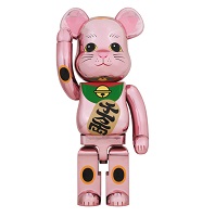 BE@RBRICK 招き猫 桃金メッキ 1000％