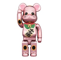 BE@RBRICK 招き猫 桃金メッキ 400％