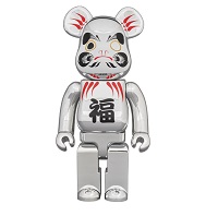 BE@RBRICK 達磨 銀メッキ 400％