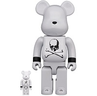 BE@RBRICK mastermind JAPAN WHITE CHROME Ver 100％ & 400％