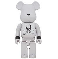 BE@RBRICK mastermind JAPAN WHITE CHROME Ver 1000％
