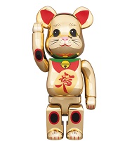 BE@RBRICK 招き猫 金メッキ 福入 400％