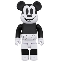 BE@RBRICK MICKEY MOUSE B&W 2020 Ver 1000％