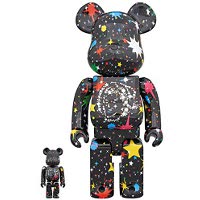 BE@RBRICK BILLIONAIRE BOYS CLUB STARFIELD BLACK 100％ & 400％