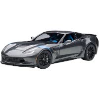 1:18 シボレー コルベット C7 グランスポーツ グレー メタリック / ブラック ストライプ ブルー ハッシュマーク