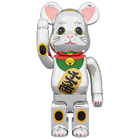 BE@RBRICK 招き猫 銀メッキ参 400％