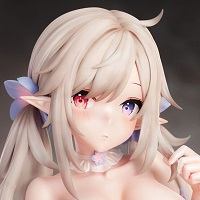 純白エロフ 脱衣Ver.