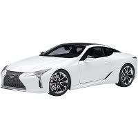 1:18 レクサス LC500 メタリック ホワイト インテリア カラー / ブラック