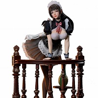 ホリデーメイド モニカ・テシア(台座 赤木色) 1/4