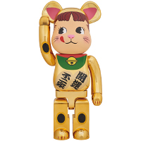 BE@RBRICK 招き猫 ペコちゃん 金メッキ 1000％