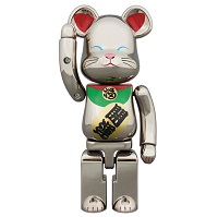 超合金 BE@RBRICK 招き猫 銀メッキ弐